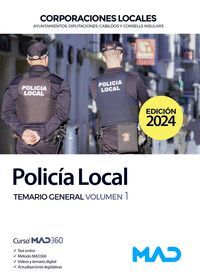POLICIA LOCAL TEMARIO VOL.1 CORPORACIONES LOCALES 2024