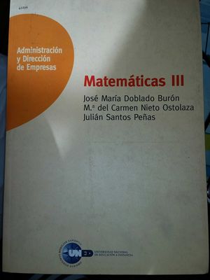 MATEMÁTICAS III