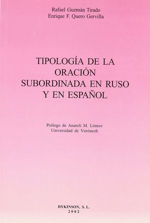 TIPOLOGIA DE LA ORACION SUBORDINADA EN RUSO Y ESPAÑOL