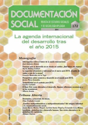 DOCUMENTACION SOCIAL Nº172 AGENDA INTERNACIONAL DESARROLLO 2015