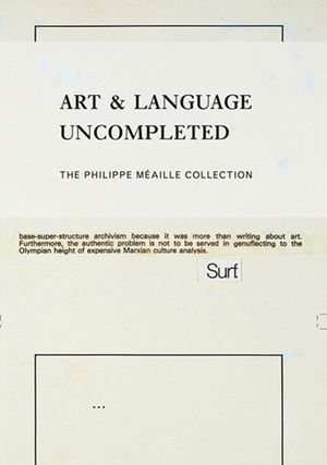 ART & LANGUAGE UNCOMPLETED