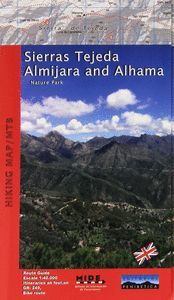 SIERRAS TEJEDA ALMIJARA AND ALHAMA NATURE PARK HIKING MAP