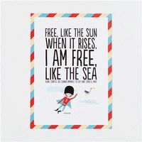 LAMINA SUPERBRITANICO FREE, LIKE THE SUN WHEN IT RISES, I AM FREE