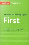 FIRST VOCABULARY FOR CAMBRIDGE ENGLISH