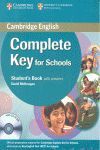 COMPLETE KEY FOR SCHOOLS STUDENT'S PACK WITH ANSWERS (STUDENT'S BOOK WITH CD-ROM