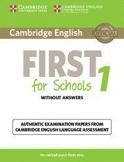 CAMBRIDGE ENGLISH: FIRST (FCE) 1 (2015 EXAM) STUDENT'S BOOK WITH