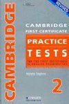 CAMBRIDGE FIRST CERTIFICATE TESTS 2 PACK + CD