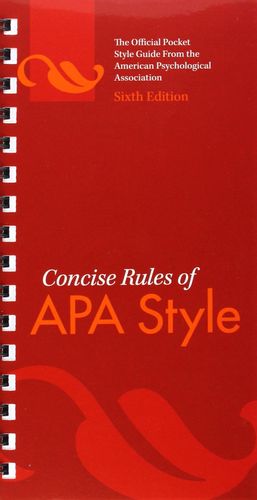 CONCISE RULES OF APA STYLE