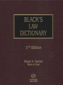 BLACK'S LAW DICTIONARY, 11TH