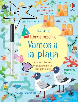 VAMOS A LA PLAYA +ROTULADOR (LIBROS PIZARRA)