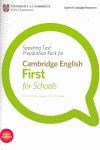 SPEAKING TEST PREPARATION PACK FOR FIRST FOR SCHOOLS PAPERBACK WITH DVD