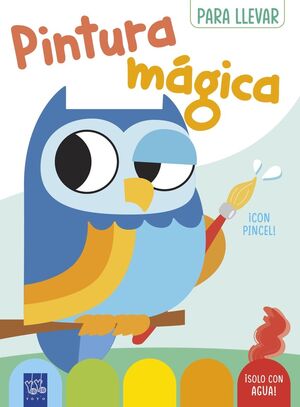PINTURA MAGICA PARA LLEVAR. BUHO CON PINCEL