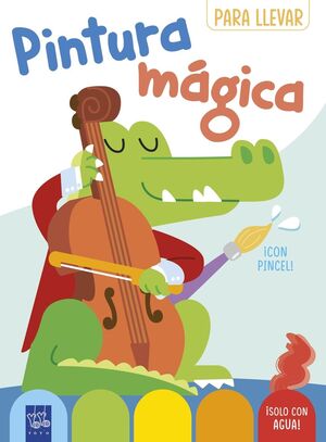 PINTURA MAGICA PARA LLEVAR. COCODRILO CON PINCEL