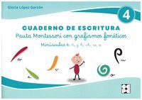 CUADERNO DE ESCRITURA. MINÚSCULAS 4: Ñ, J, H, CH, W, X