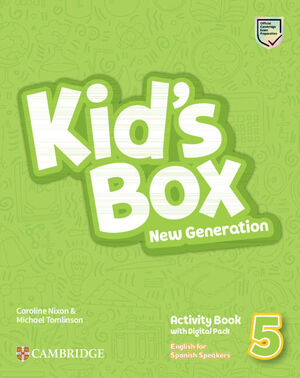 KID'S BOX NEW GENERATION 5º EP WB ENGLISH FOR SPANISH SPEAKERS LEVEL 5 ACTIVITY BOOK WITH
