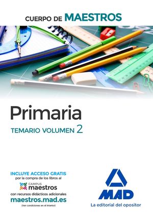 PRIMARIA TEMARIO VOLUMEN 2 (2016) CUERPO MAESTROS