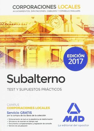 SUBALTERNO TEST Y SUPUESTOS PRACTICOS 2017