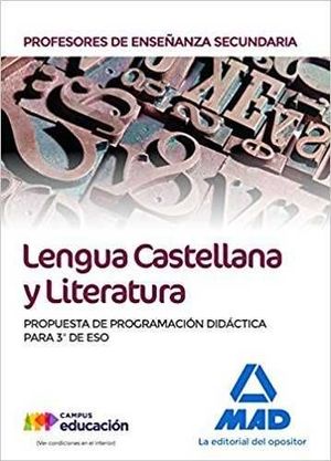 LENGUA CASTELLANA Y LITERATURA PROPUESTA PROGRAMACION 3º ESO