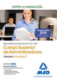CUERPO SUPERIOR DE ADMINISTRADORES VOLUMEN 2 JUNTA ANDALUCIA 2019