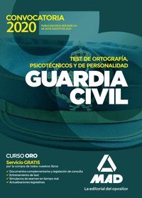 GUARDIA CIVIL TEST DE ORTOGRAFIA,PSICOTÉCNICOS Y DE PERSONALIDAD