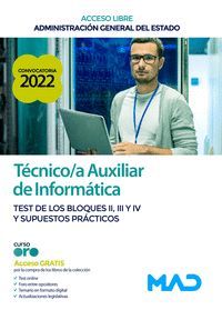 TÉCNICO AUXILIAR DE INFORMÁTICA TEST II  III Y IV