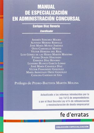 MANUAL DE ESPECIALIZACIÓN EN ADMINISTRACIÓN CONCURSAL