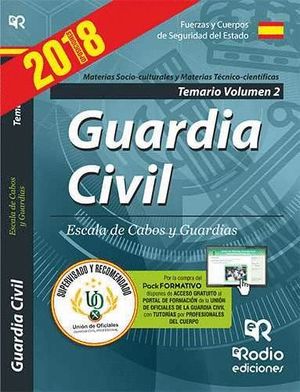 GUARDIA CIVIL. ESCALA DE CABOS Y GUARDIAS. TEMARIO VOLUMEN 2. QUINTA EDICIÓN