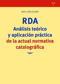 RDA. ANALISIS TEORICO Y APLICACION PRACTICA DE LA ACTUAL NORMATIV