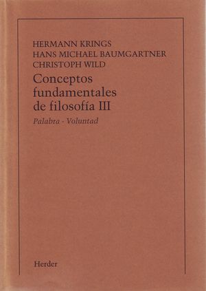 CONCEPTOS FUNDAMENTALES DE FILOSOFIA, TOMO III