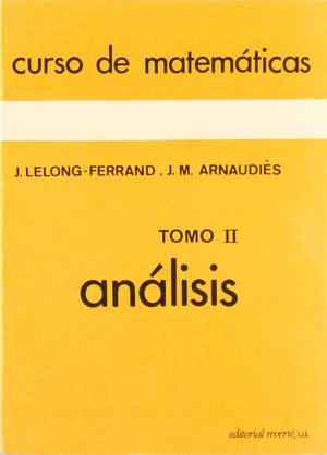 ANÁLISIS  TOMO II (CURSO DE MATEMÁTICAS)
