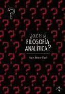 QUE ES FILOSOFIA ANALITICA