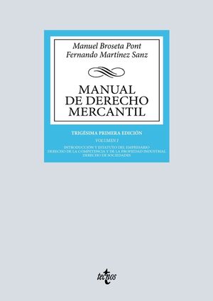 MANUAL DE DERECHO MERCANTIL VOL.I (2025)