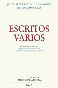 ESCRITOS VARIOS (1927-1974) (EDICIÓN CRÍTICO-HISTÓRICA)