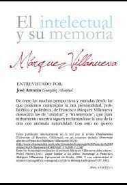 EL INTELECTUAL Y SU MEMORIA MARQUEZ VILLANUEVA