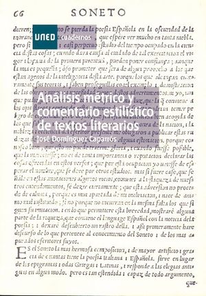 ANÁLISIS MÉTRICO Y COMENTARIO ESTILÍSTICO DE TEXTOS LITERARIOS