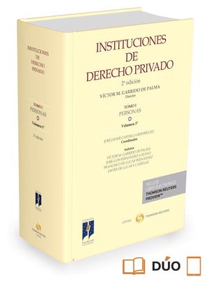 INSTITUCIONES DE DERECHO PRIVADO TOMO I PERSONAS (2ª EDICION)