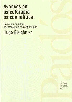 AVANCES EN PSICOTERAPIA PSICOANALÍTICA