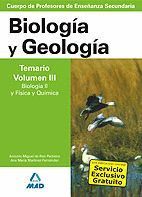 BIOLOGIA TEMARIO VOL. III BIOLOGIA II Y FISICA Y QUIMICA