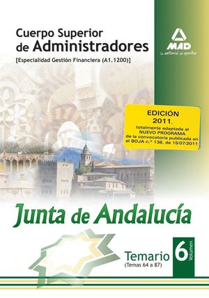 CUERPO SUPERIOR DE ADMINISTRADORES VOL 6 JUNTA ANDALUCIA