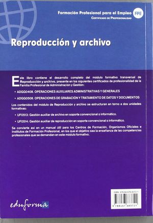 REPRODUCCIÓN Y ARCHIVO (MODULO TRANSVERSAL) ADMINISTRACION Y GESTION