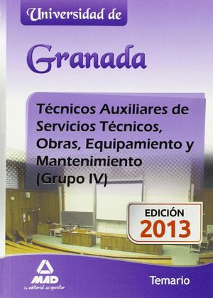 TÉCNICOS AUXILIARES DE SERVICIOS TÉCNICOS, OBRAS, EQUIPAMIENTO Y MANTENIMIENTO (