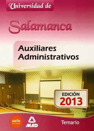 AUXILIARES ADMINISTRATIVOS DE LA UNIVERSIDAD DE SALAMANCA. TEMARIO