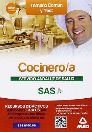COCINERO/A DEL SERVICIO ANDALUZ DE SALUD. TEMARIO COMÚN Y TEST