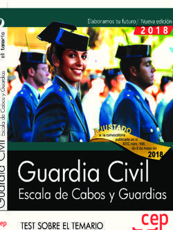 GUARDIA CIVIL. ESCALA DE CABOS Y GUARDIAS. TEST. 2018