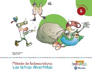 LECTOESCRITURA LETRAS DIVERTIDAS CUADERNO 6 PAUTA (5 AÑOS)