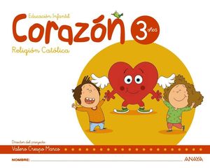 CORAZÓN 3 AÑOS RELIGION CATOLICA