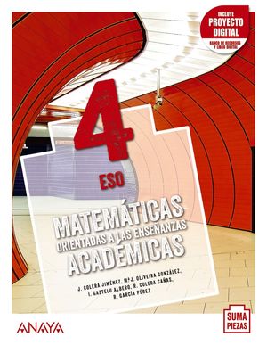 MATEMÁTICAS ORIENTADAS ACADÉMICAS 4 ESO + DUAL FOCUS 2021