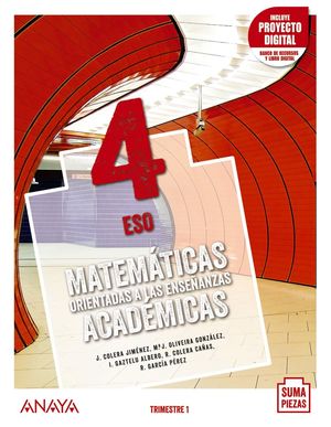 MATEMÁTICAS ORIENTADAS ENSEÑANZAS ACADÉMICAS 4. ESO