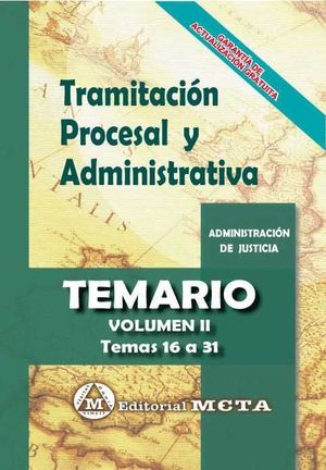 TRAMITACIÓN PROCESAL Y ADMINISTRATIVA TEMARIO VOL. II 2019