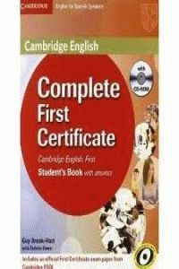 COMPLETE FIRST CERTIFICATE FOR SPANISH SPEAKERS WORKBOOK WITHOUT ANSWERS WITH AU